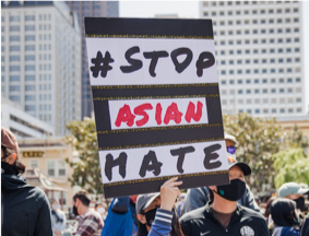 Stop Asian Hate protest sign