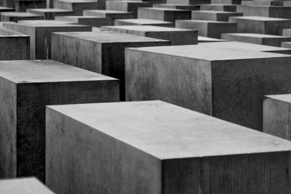blocks at a holocaust memorial in Berlin