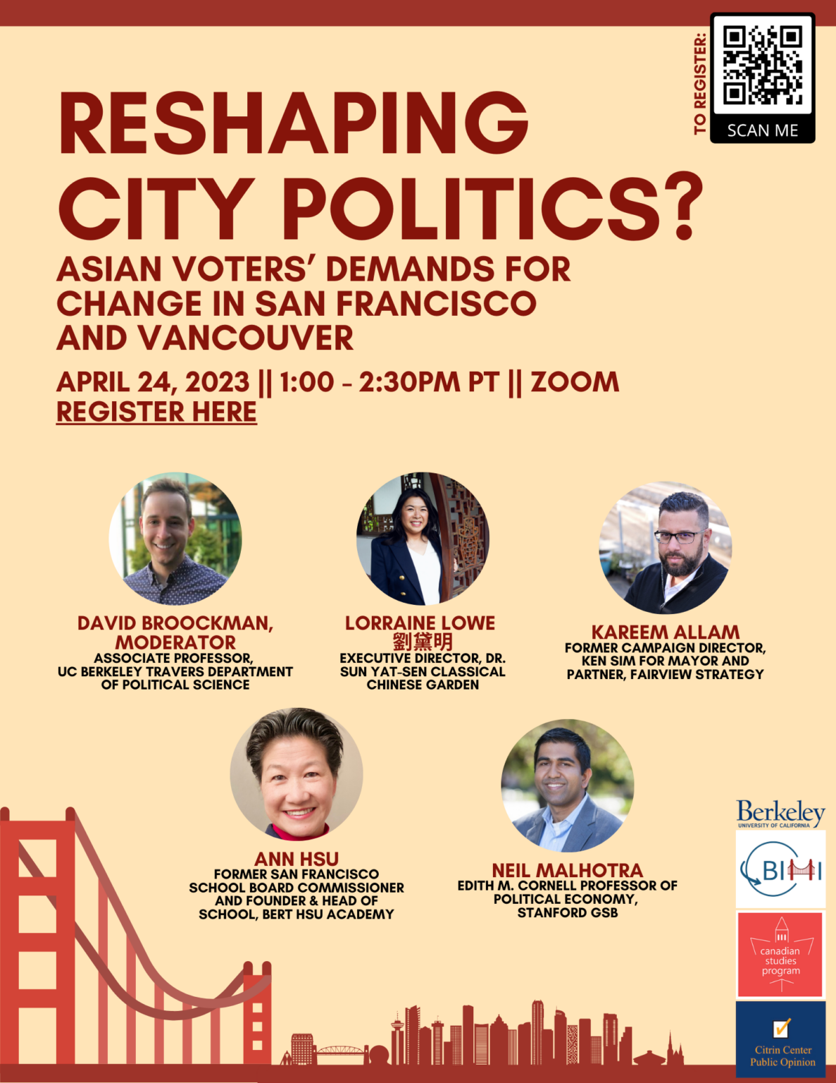 flyer for reshaping city politics event