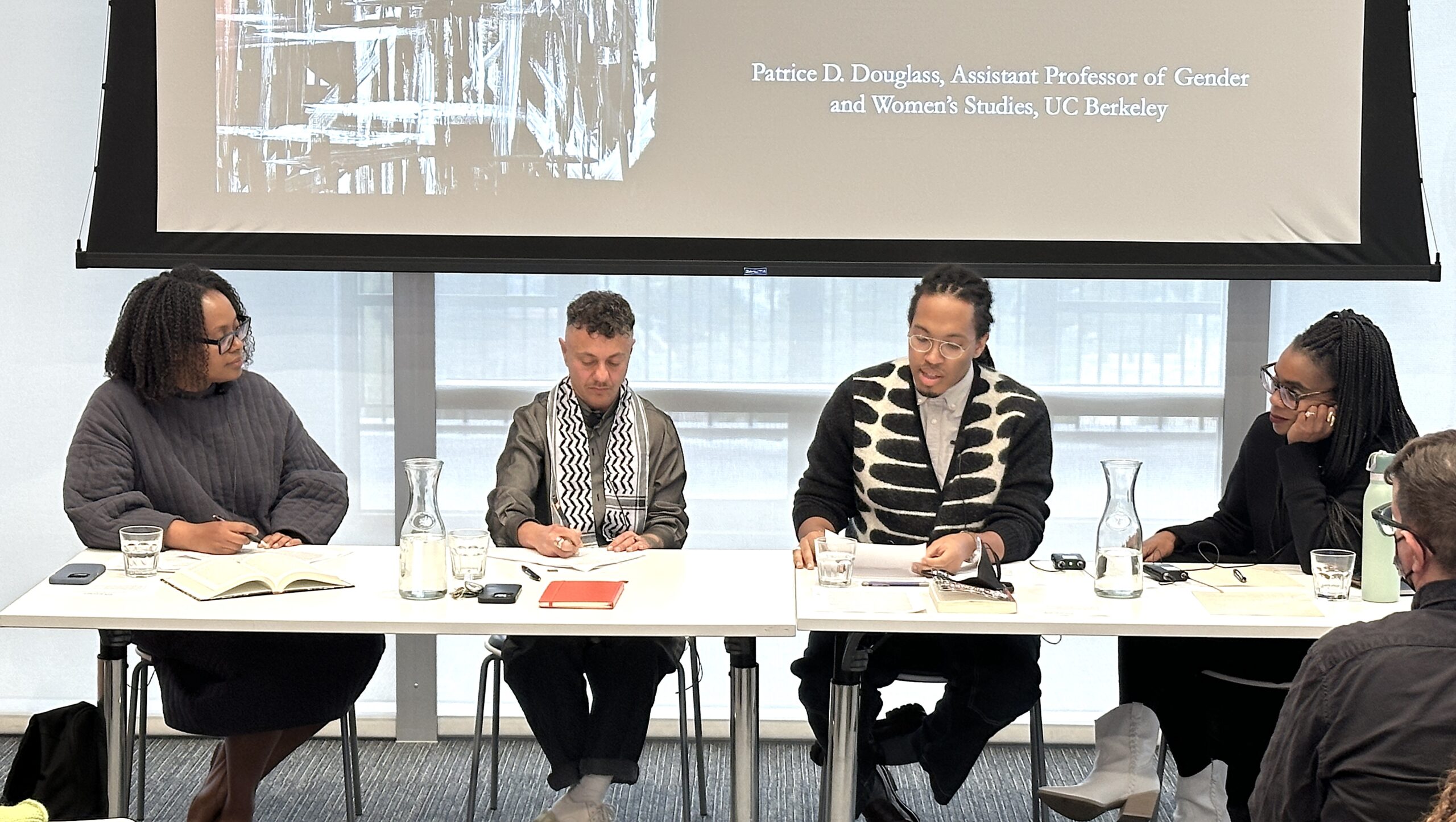 a picture of the panelists at the event